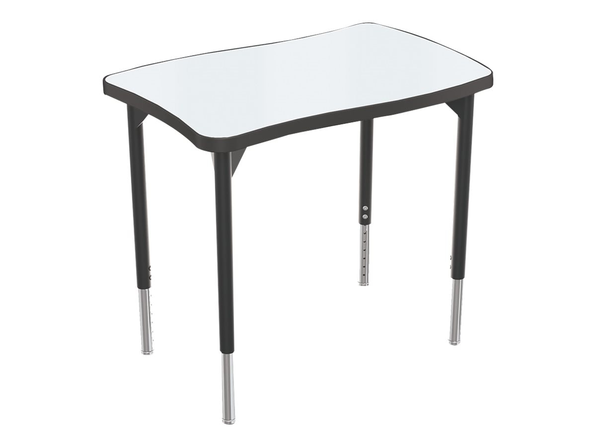 MooreCo Hierarchy Creator Desk with Porcelain Steel Top