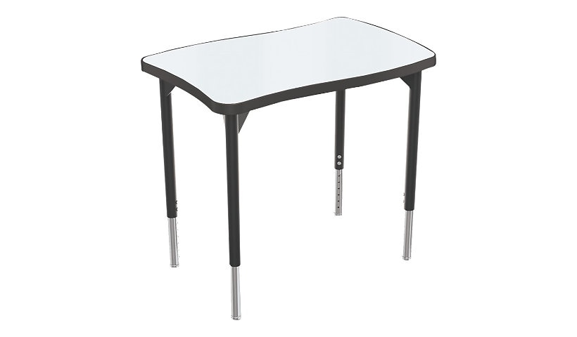 MooreCo Hierarchy Creator - table - wavy rectangular - steel