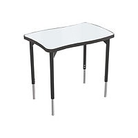 MooreCo Hierarchy Creator Desk with Porcelain Steel Top