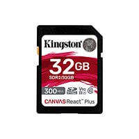 Kingston 32GB Canvas React Plus SDHC UHS-II U3 V90 SD Card