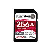 Kingston Canvas React Plus - flash memory card - 256 GB - SDXC UHS-II