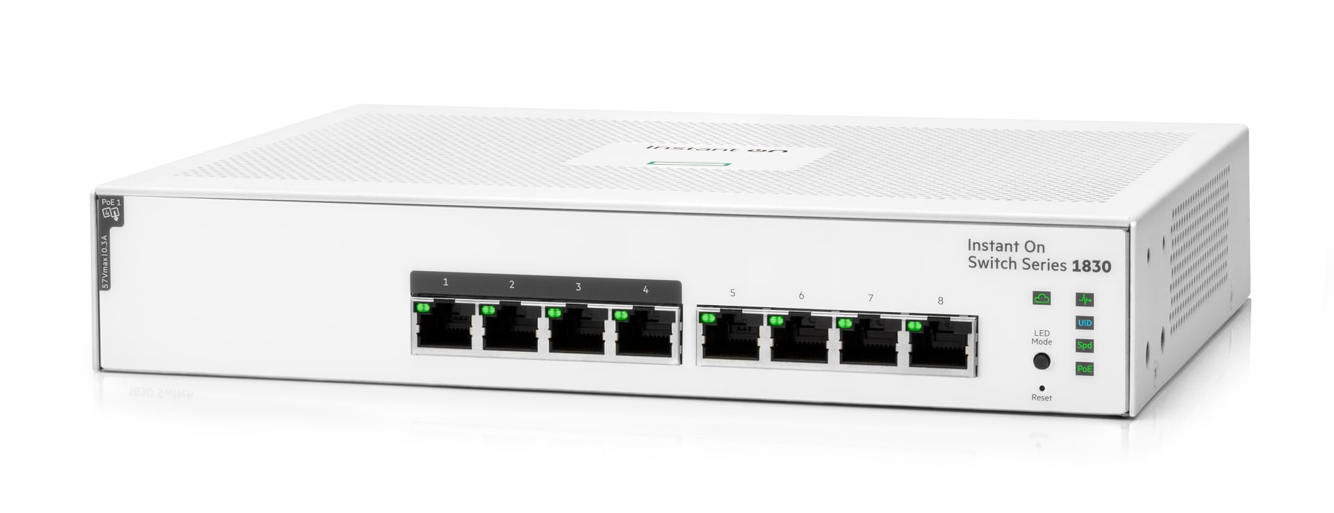 HPE Aruba Instant On 1830 8G 4p Class4 PoE 65W Switch