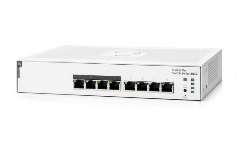 HPE Aruba Instant On 1830 8G 4p Class4 PoE 65W Switch - switch - 8