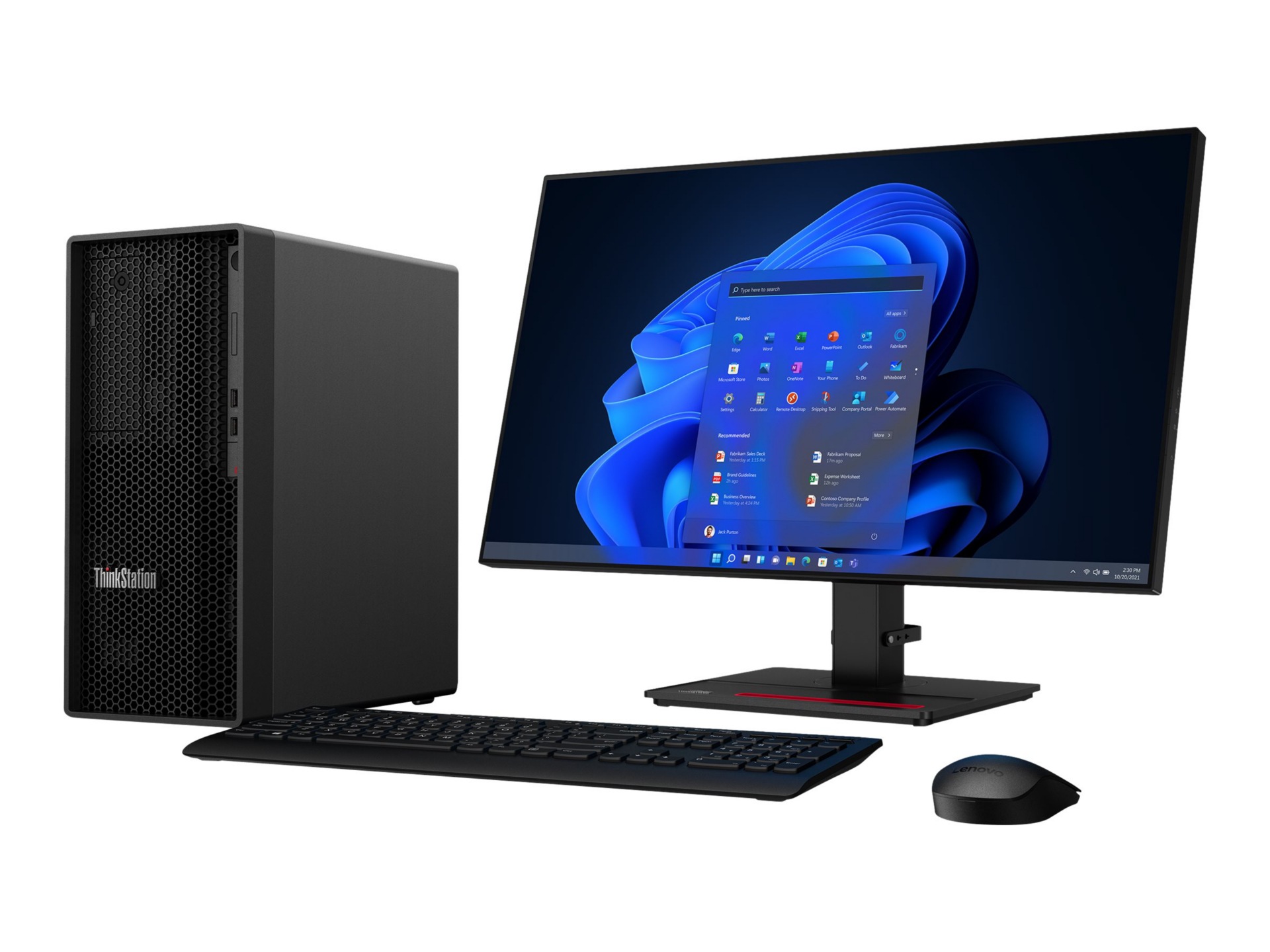 Lenovo ThinkStation P360 - tower Core i7 12700 2.1 GHz - vPro Enterprise - 16 GB - SSD 512 GB - US
