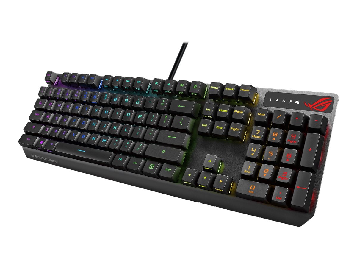 TECLADO ASUS XA05 ROG STRIX SCOPE RX/RD/US RGB GAMING ROG RX RED OPTICAL  MECHANICAL SWITCH USB 2.0, TECLADO