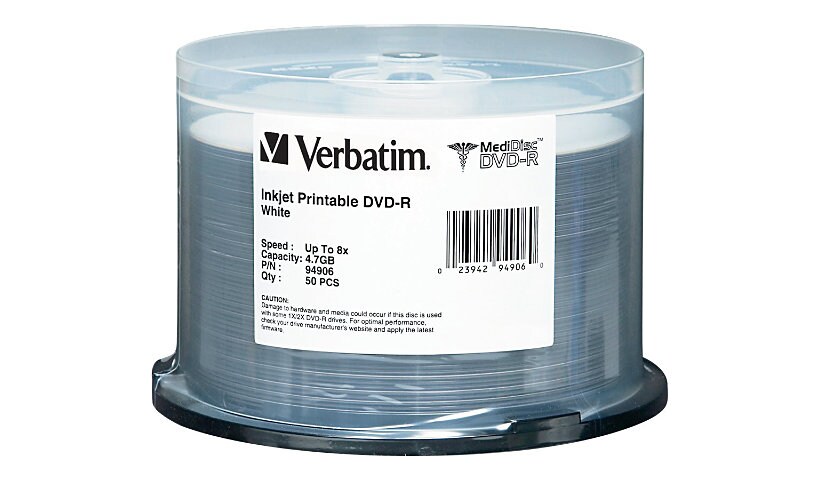 Verbatim MediDisc 8X DVD-R Media Spindle