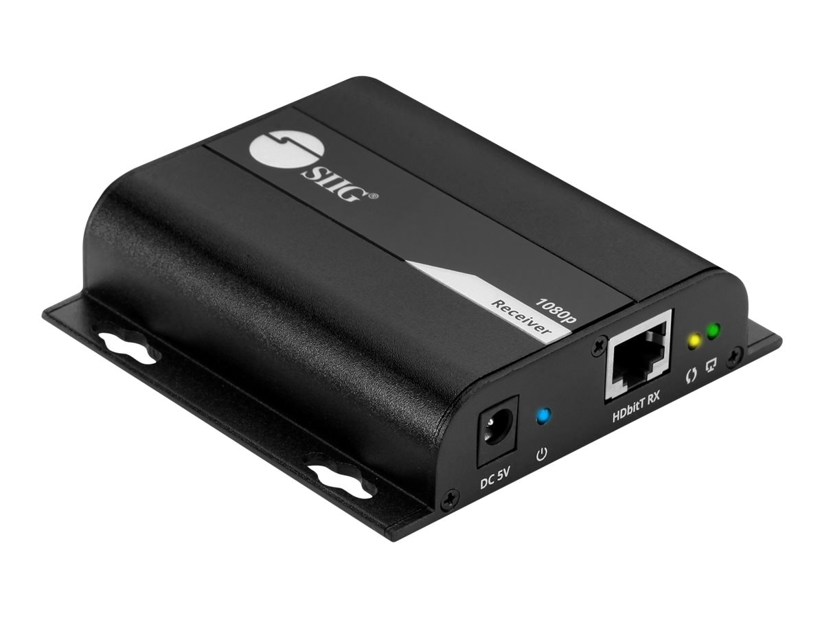 SIIG HDMI HDbitT Over IP Extender with IR - Receiver - video/audio/infrared extender - HDMI, infrared, HDbitT
