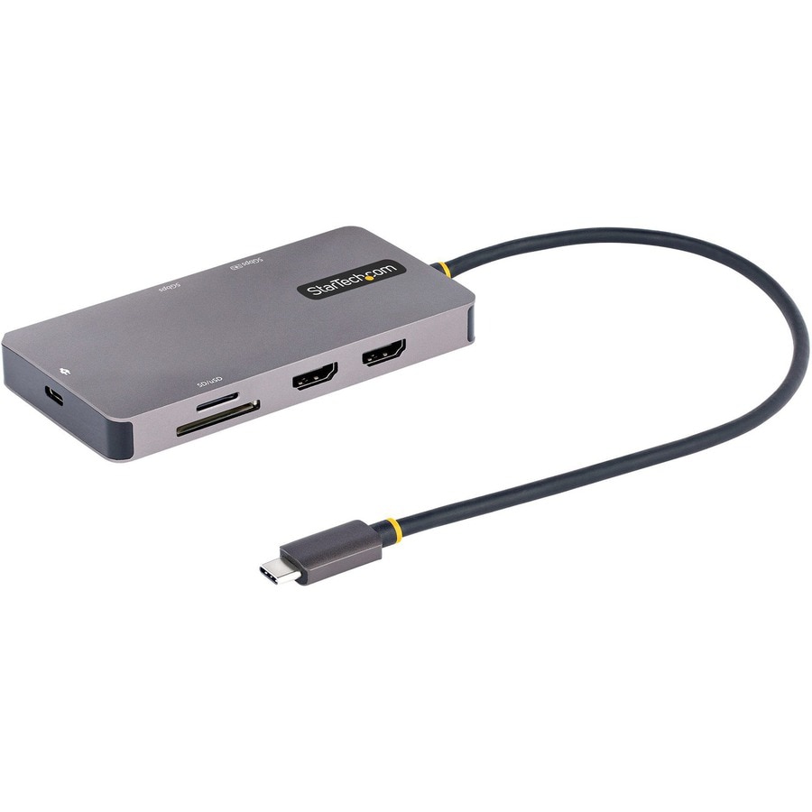 StarTech.com USB Multiport Adapter, Dual HDMI, 4K 60Hz, 5Gbps USB Hub, 100W PD/GbE/SD/MicroSD - 120B-USBC-MULTIPORT - Docking Stations & Port Replicators - CDW.com