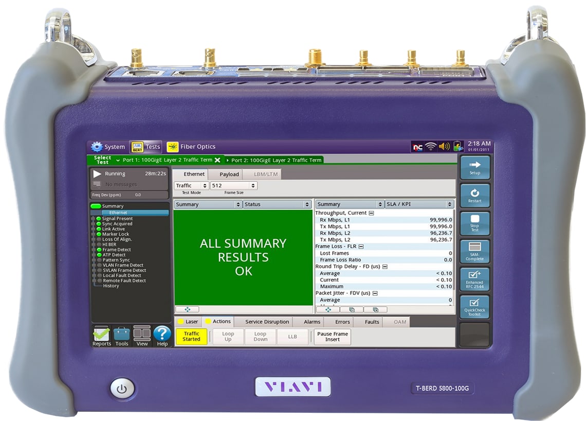 VIAVI T-BERD 5800 100G Handheld Network Tester