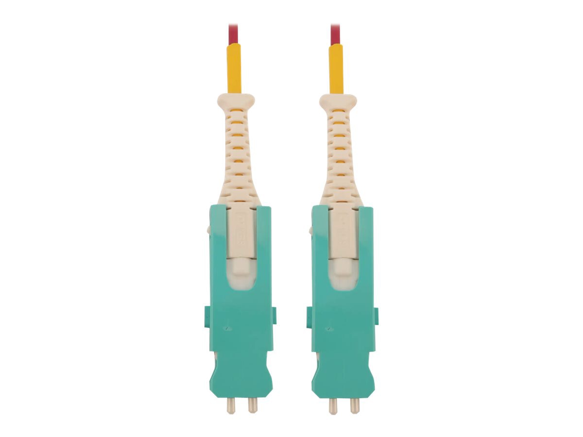 Eaton Tripp Lite Series 400G Multimode 50/125 OM4 Fiber Optic Cable (Duplex SN-PC M/M), LSZH, Magenta, 1 m (3.3 ft.) -
