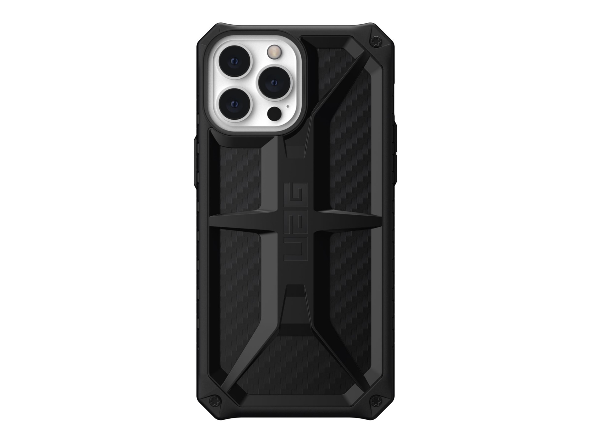 UAG Rugged Case for iPhone 13 Pro Max 5G [6.7-inch] - Monarch Carbon Fiber - back cover for cell phone