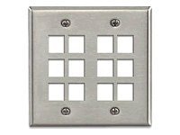 Leviton QuickPort Dual-Gang - mounting plate