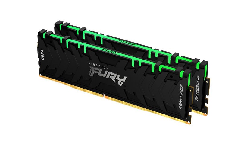 Kingston FURY Renegade RGB - DDR4 - kit - 32 GB: 2 x 16 GB - DIMM 288-pin - 3200 MHz / PC4-25600 - unbuffered