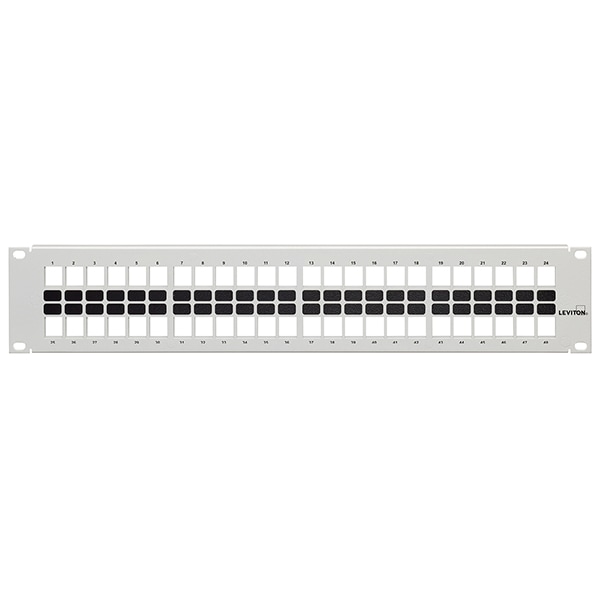 Leviton QuickPort patch panel - 2U - 19" - flat