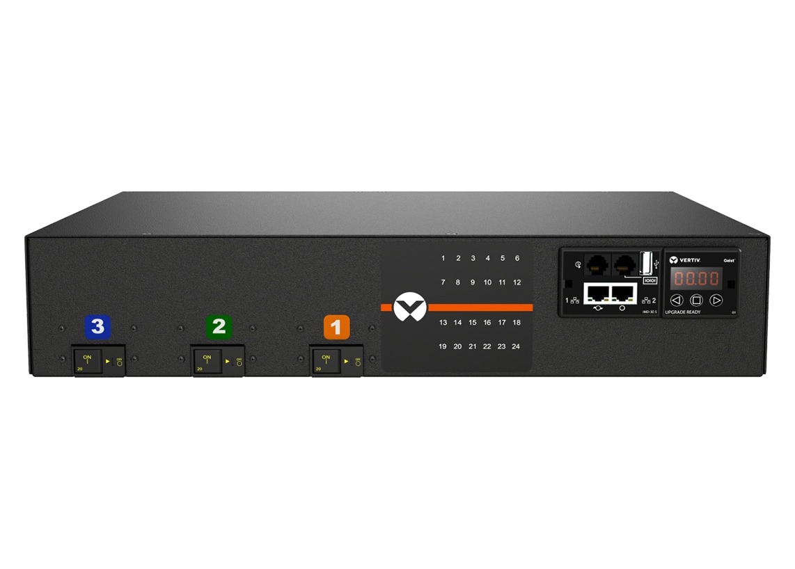 Geist Switched Unit Level Monitoring EC MNS3EDR6-24CF18-3TL21A0H10-S - power distribution unit - 8.6 kW - TAA Compliant