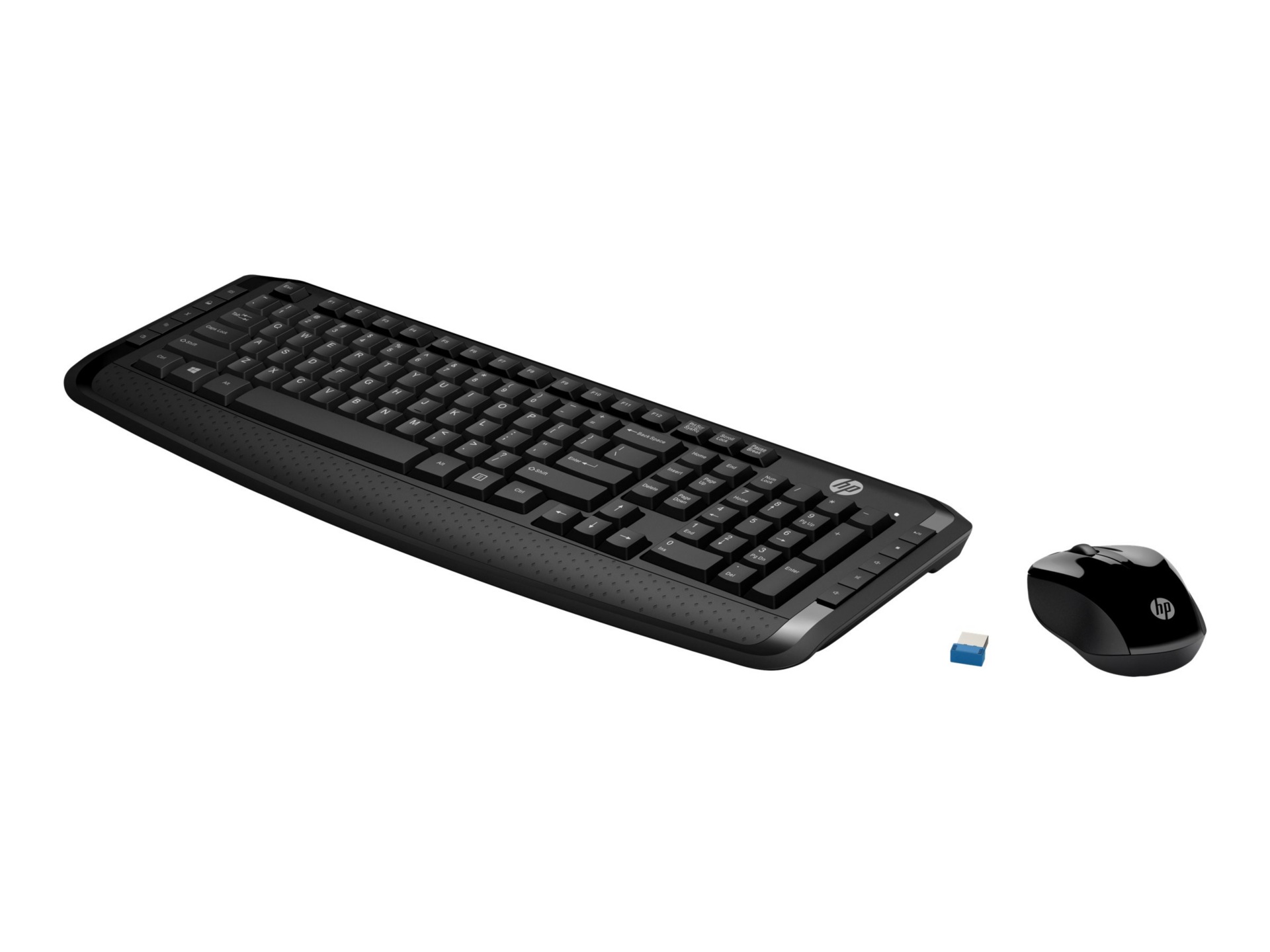 HP 300 - keyboard and mouse set - black