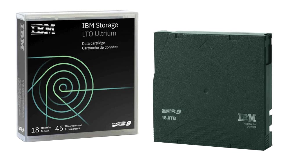 IBM LTO Ultrium 9 18TB to 45TB Read Write Data Cartridge