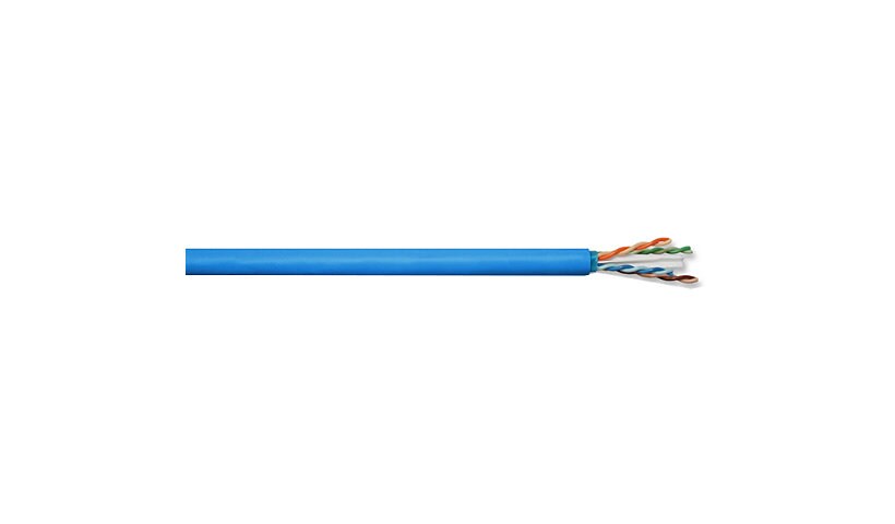 Hubbell Premise Wiring 1' 23AWG CAT6A U/UTP Plenum Cable - Blue