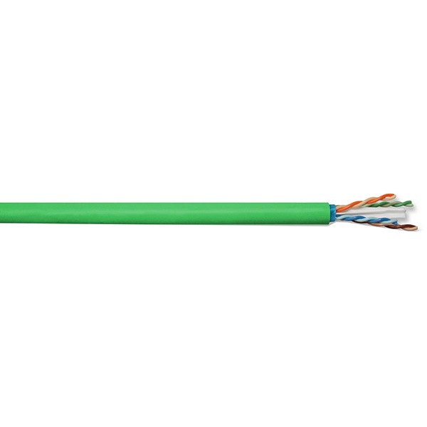 Hubbell Premise Wiring 1' 23AWG CAT6A U/UTP Plenum Cable - Green