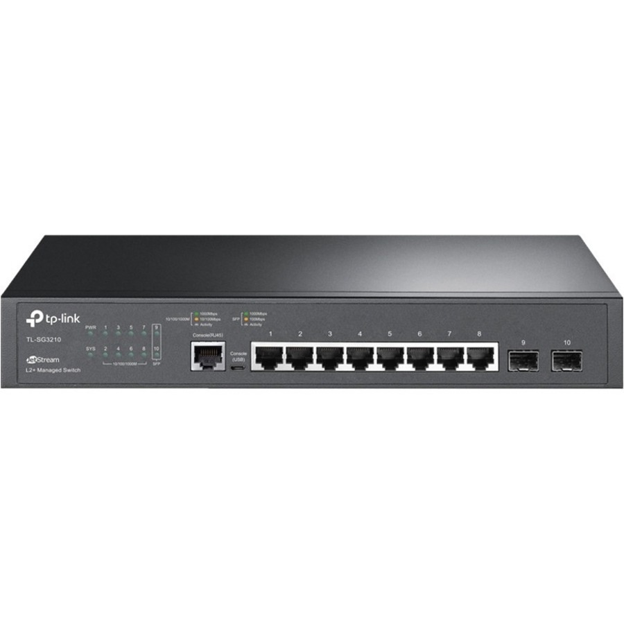 TP-Link TL-SG3210 - JetStream 8-Port Gigabit L2+ Managed Switch with 2 SFP  Slots - TL-SG3210_V3 - Ethernet Switches 