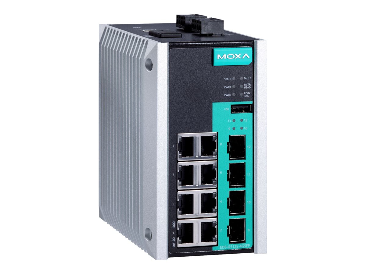 Moxa EDS-G512E Series EDS-G512E-4GSFP-T - switch - managed