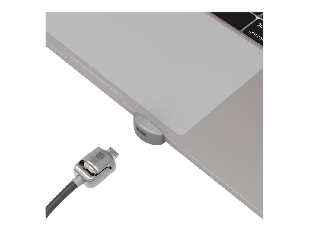 Compulocks Ledge Lock Adaptor for MacBook Pro 13" M1 & M2 with Combination Cable Lock Silve - security slot lock adapter