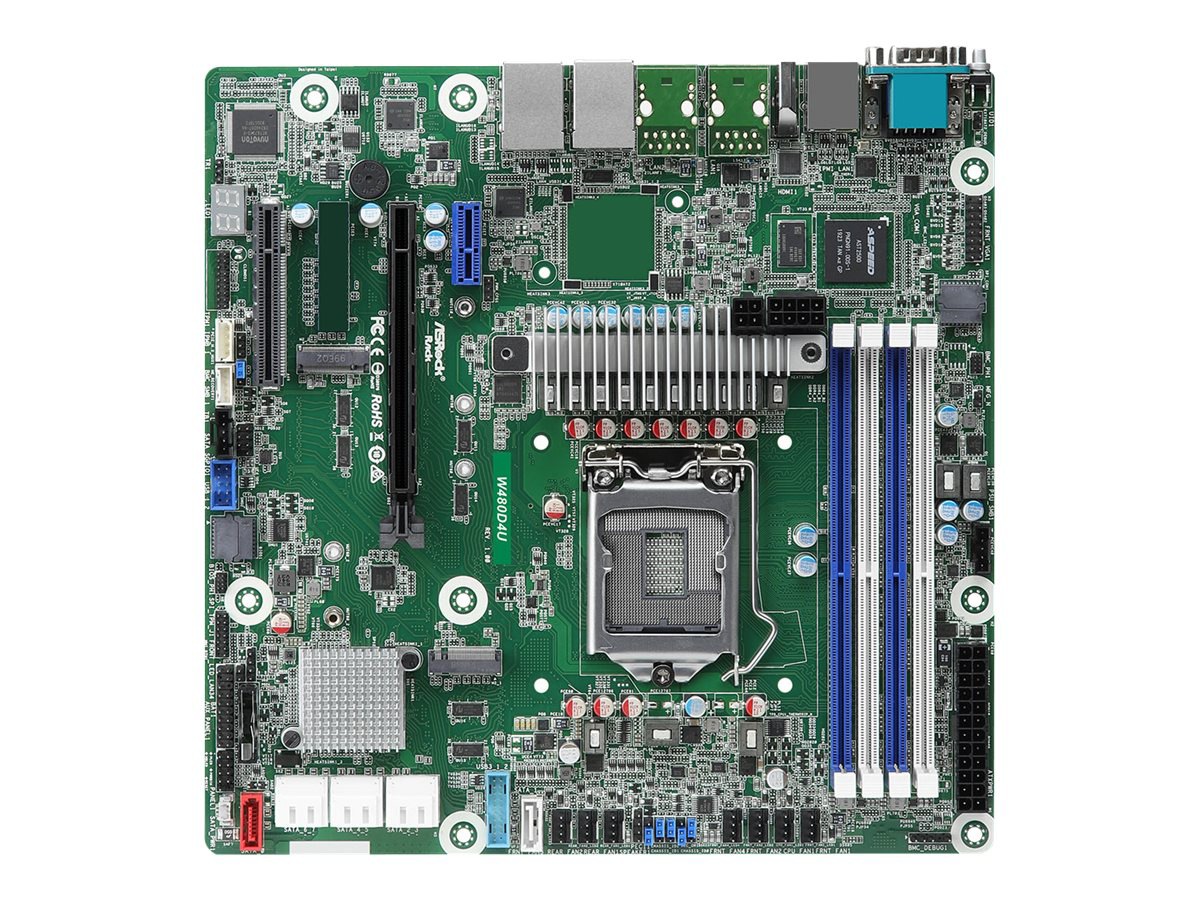 ASRock Rack W480D4U - motherboard - micro ATX - LGA1200 Socket - W480