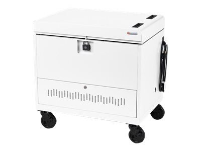 Bretford Cube Toploader TVTL30CADUSB cart - pre-wired - for 30 tablets / notebooks - with caddies - arctic white