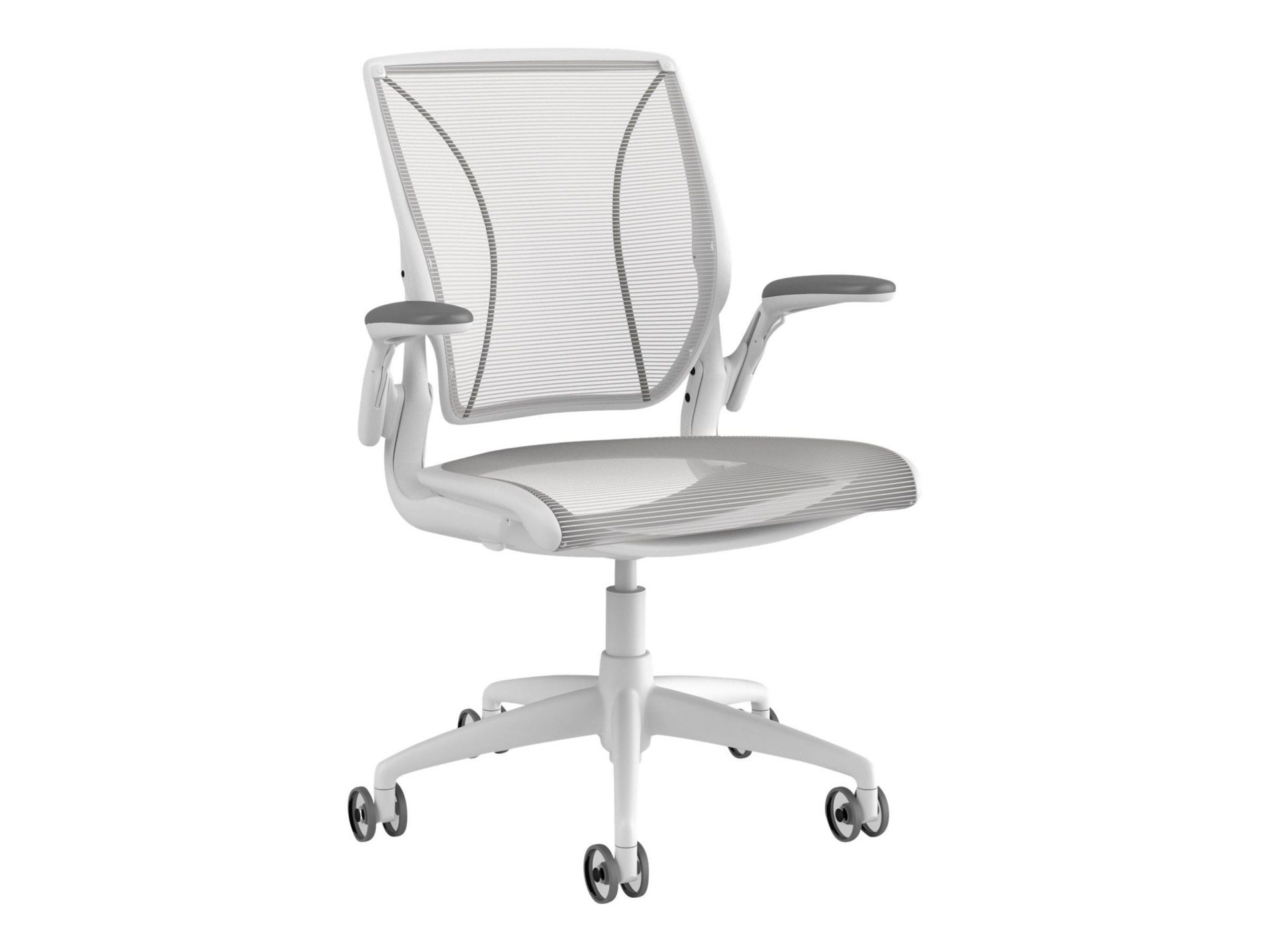 Humanscale Diffrient World - chair - mesh, Pinstripe mesh - white