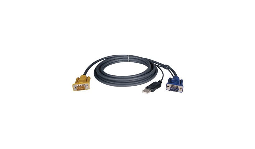 Tripp Lite KVM Switch Cable Kit 10ft USB 2-in-1 for B020 & B022 10'