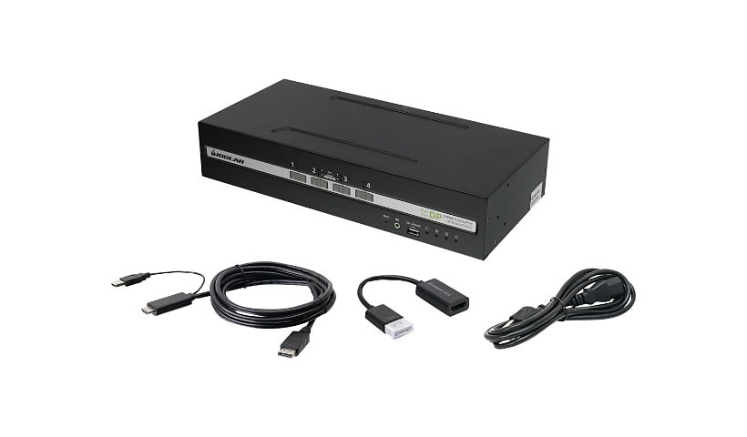 IOGEAR 4-Port Dual View DisplayPort/HDMI Secure KVM Switch w/Audio and CAC support