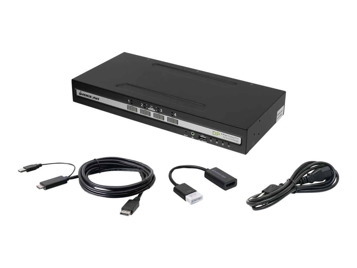 IOGEAR 4-Port Single View DisplayPort/HDMI Secure KVM Switch w/Audio and CA