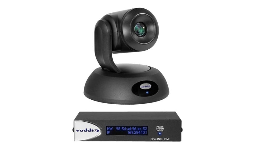 Vaddio RoboSHOT 30E HDBT OneLINK HDMI Video Conferencing System - Includes PTZ Camera and HDMI Receiver - Black