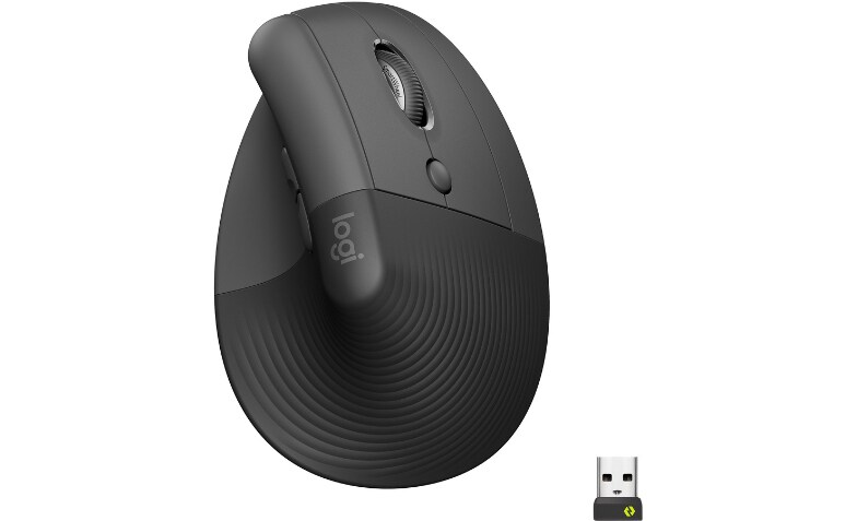 Lift Vertical Ergonomic Mouse - vertical mouse - Bluetooth, 2.4 GHz - graphite - 910-006466 Mice - CDW.com