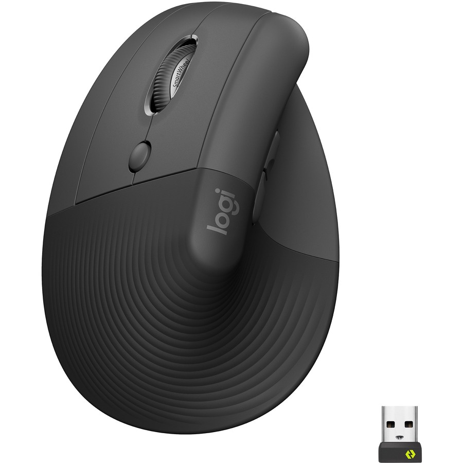 Logitech Lift Left Vertical Ergonomic Mouse, Left-handed, Wireless, Bluetoo