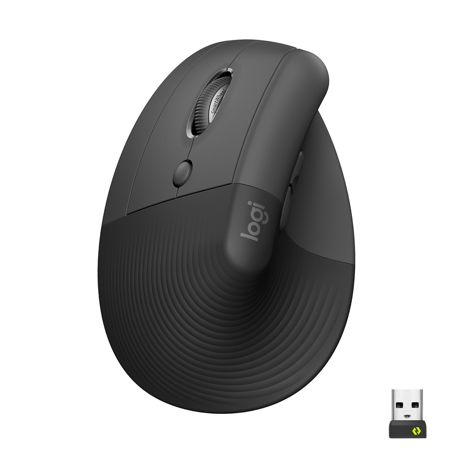 Thumbnail 2 of 9 for Logitech Lift Left Vertical Ergonomic Mouse - vertical mouse - Bluetooth, 2.4 GHz - graphite