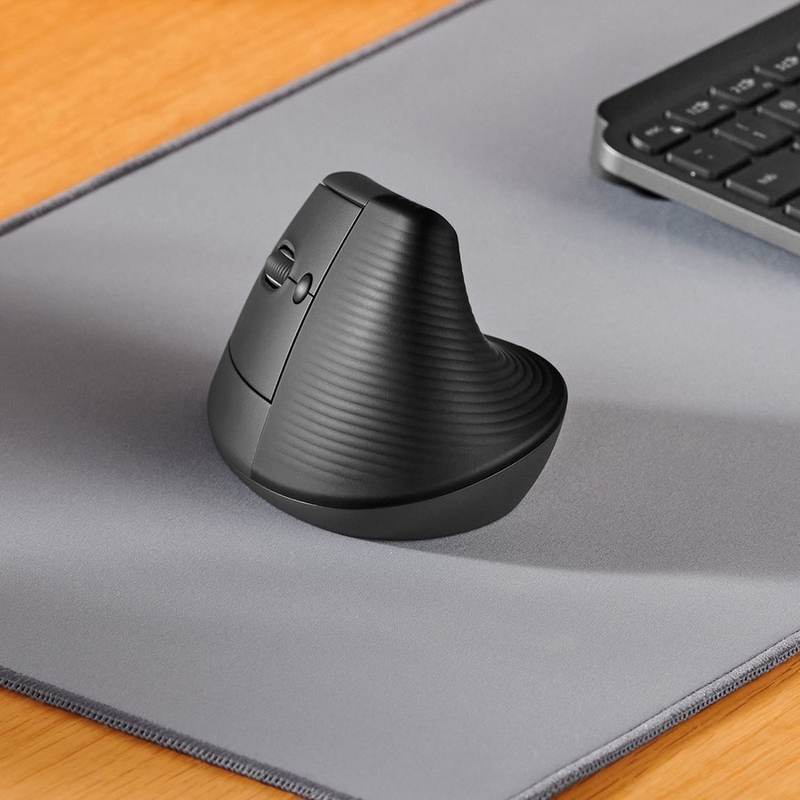 Thumbnail 3 of 9 for Logitech Lift Left Vertical Ergonomic Mouse - vertical mouse - Bluetooth, 2.4 GHz - graphite