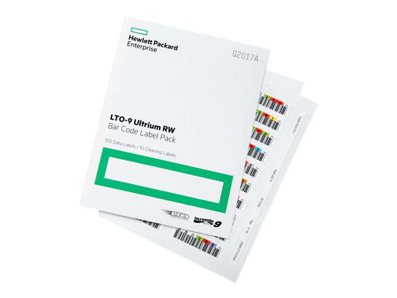 HP LTO-9 Ultrium RW Bar Code Label Pack