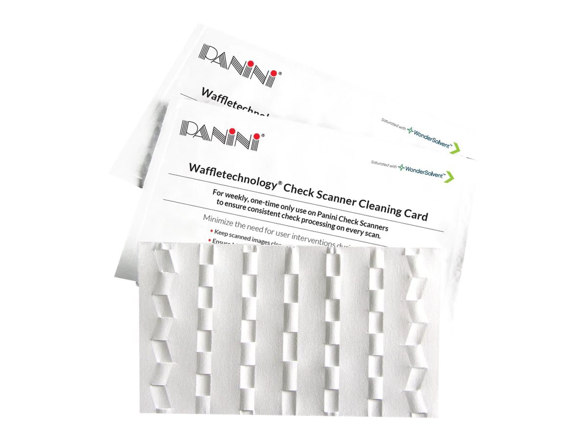 Panini scanner cleaning card