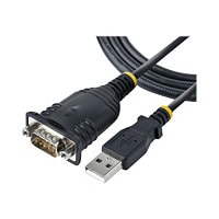 StarTech.com 3ft (1m) USB to Serial Cable, DB9 Male RS232 to USB Converter,