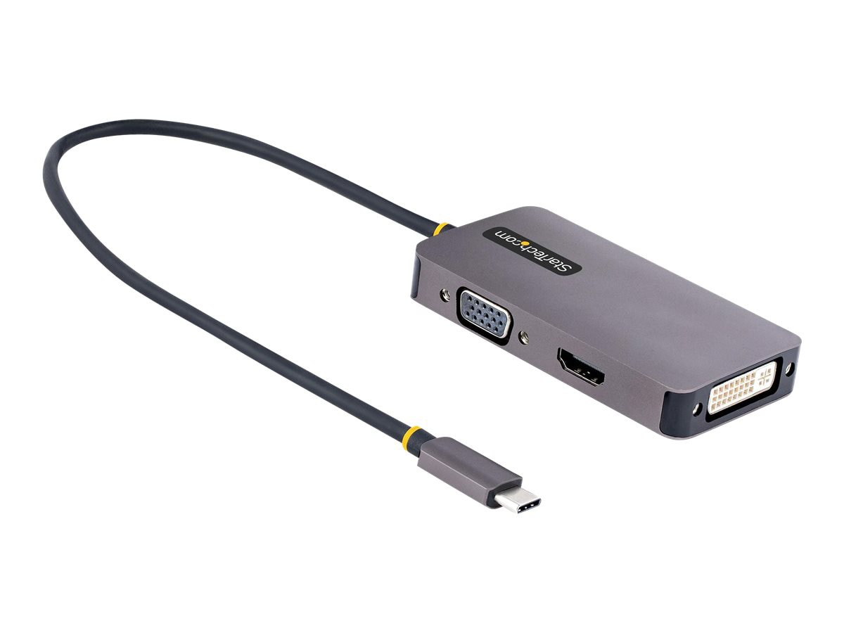StarTech.com USB C Video Adapter to HDMI DVI VGA, 4K 60Hz Display Adapter