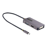 StarTech.com USB C Video Adapter to HDMI DVI VGA, 4K 60Hz Display Adapter