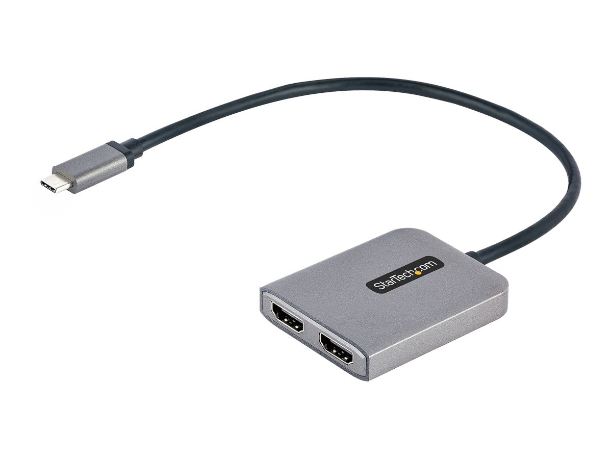 StarTech.com USB-C to Dual HDMI Adapter, USB Type-C Multi-Monitor MST Hub,