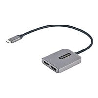 StarTech.com USB-C to Dual HDMI Adapter, USB Type-C Multi-Monitor MST Hub, Dual 4K 60Hz HDMI Laptop Display Extender /