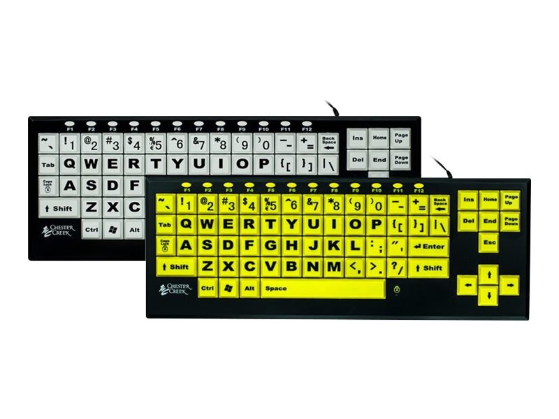 Ergoguys VisionBoard 2 - keyboard - black on white Input Device