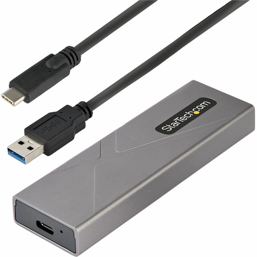 StarTech.com USB-C 10Gbps M.2 PCIe NVMe or M.2 SATA SSD Enclosure, Toolfree