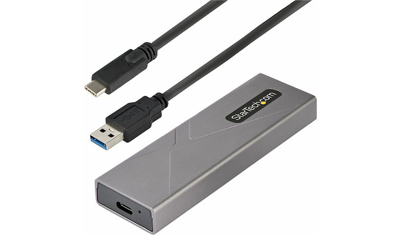 StarTech.com USB-C 10Gbps M.2 PCIe NVMe or M.2 SATA SSD Enclosure - Tool-free M.2 SSD Aluminum Case