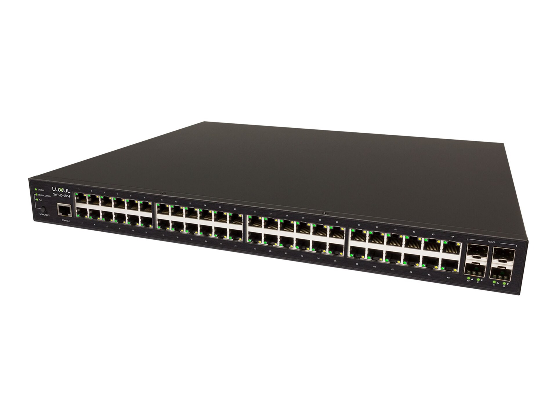 Luxul SW-510-48P-F - switch - 48 ports - managed - rack-mountable - TAA Compliant