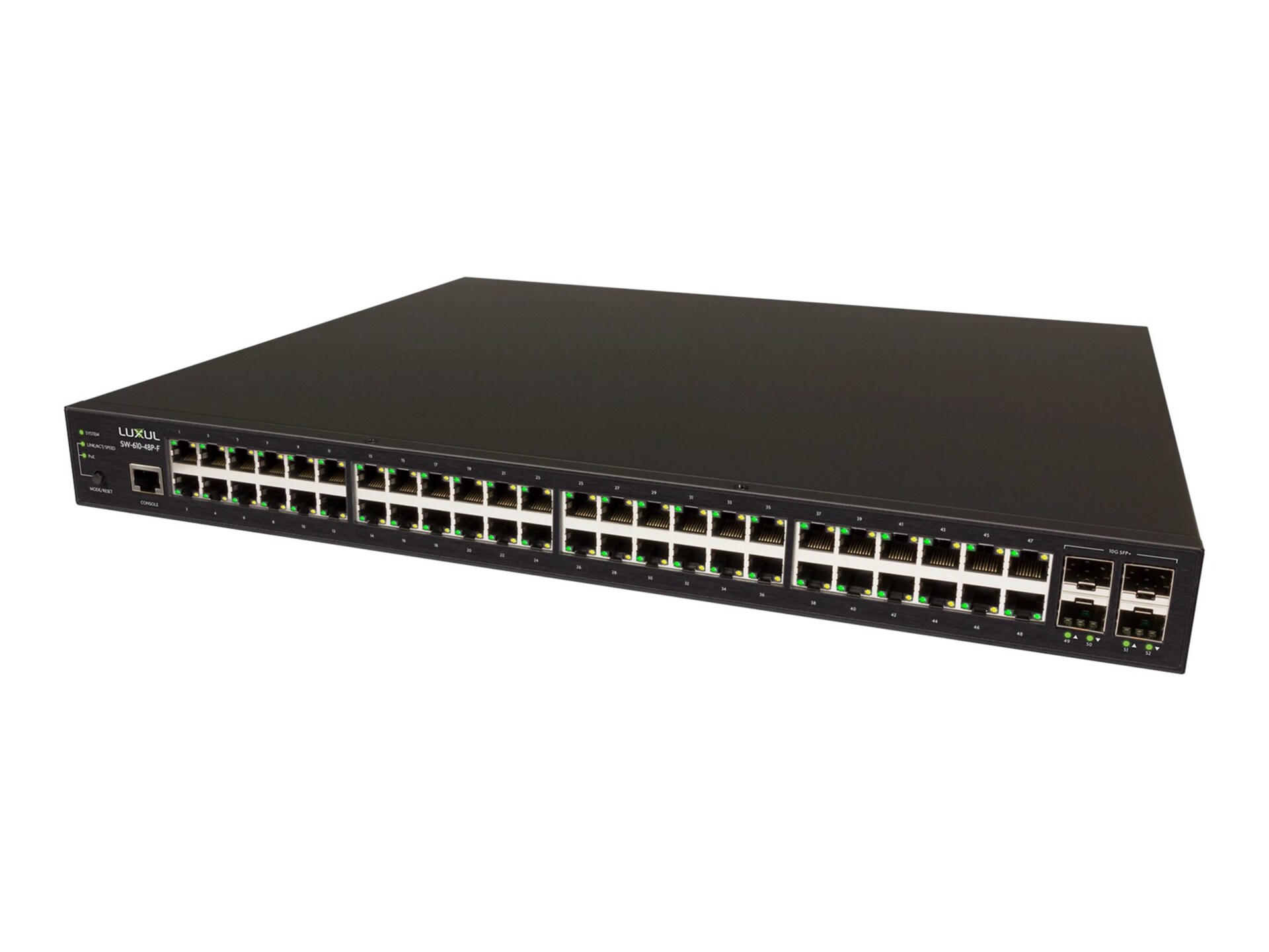 Luxul SW-610-48P-F - switch - 48 ports - managed - rack-mountable - TAA Com