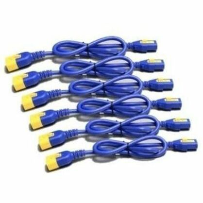Power Cord Kit (6 ea), Locking, C13 to C14, 1.2m (4ft), North America, Blue